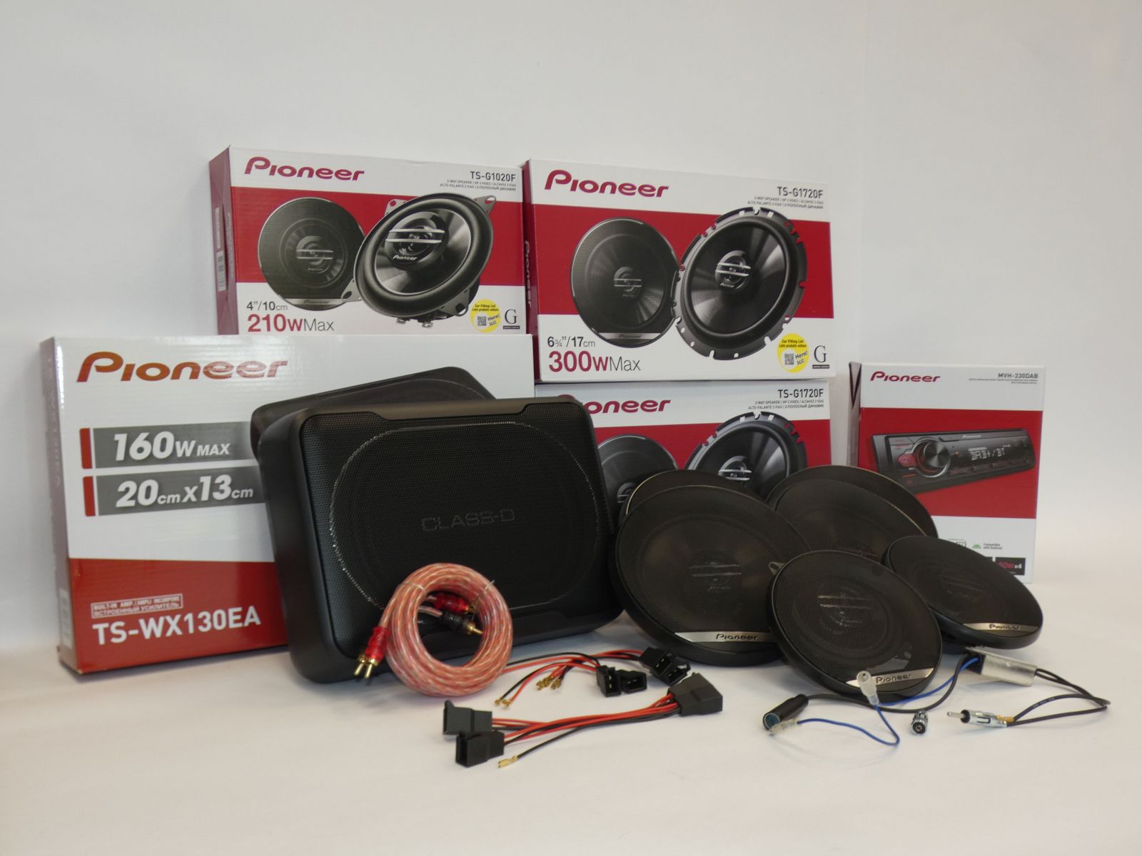 Pioneer Lautsprecherset kompatibel mit VW Golf 3 vo+hi Subwoofer Radio