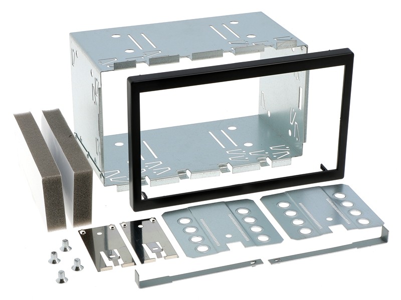 Autoradio Metall Installations Kit für Doppel ISO Blenden 182 x 113mm